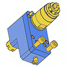 TSUGAMI AXIAL DRILLING MILLING HEAD CROSS ER16 L=88 REDUCER 1:2 TSUGAMI S205 TSUGAMI S206